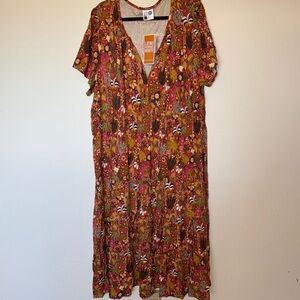 NWT Target Latino Heritage Month Floral Maxi Dress Plus Size 2X